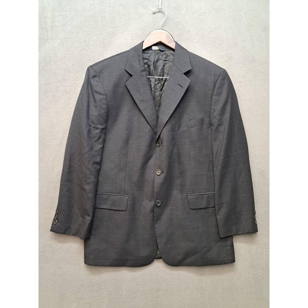 Brooks Brothers Brooks 346 Blazer Sport Coat 42S Dark Grey Windowpane